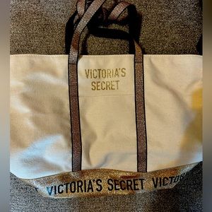Victoria Secret shimmery gold tote